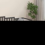 vidaXL Cadre de lit Gris 100x200 cm Bois de pin massif