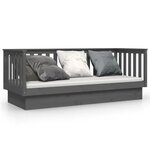 vidaXL Lit de jour sans matelas gris 90x190 cm bois de pin massif