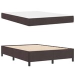 vidaXL Lit à ressorts avec matelas Marron foncé 140 x 190 cm tissu
