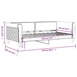 vidaXL Lit de repos gris clair 90x190 cm velours