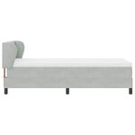 vidaXL Lit à ressorts avec matelas gris foncé 80x200 cm en velours