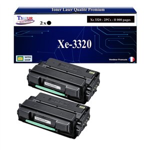 T3AZUR -2x Toners compatibles avec Xerox Phaser 3320 (106R02307/106R02305) - Noir