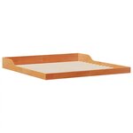 vidaXL Cadre de lit Brun cire 200 x 200 cm Pin massif