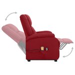 vidaXL Fauteuil de massage Rouge bordeaux Tissu
