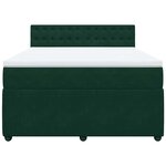 vidaXL Sommier à lattes de lit et matelas Vert foncé 140x190cm Velours