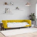 vidaXL Lit de repos sans matelas jaune 80x200 cm velours