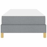 vidaXL Lit à ressorts avec matelas Gris clair 100 x 200 cm tissu