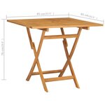 vidaXL Ensemble à manger de jardin 5 Pièces Bois de teck massif