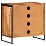 vidaXL Armoire à chaussures 67x38x65 cm bois d'acacia massif