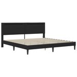 vidaXL Cadre de lit avec bandes LED Noir 180 x 200 cm Simili cuir