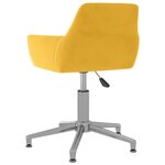 vidaXL Chaise pivotante de salle à manger Jaune Velours