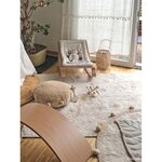 Tapis coton lavable Hippy Dots miel - 120 x 160 cm