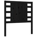 vidaXL Cadre de lit avec tête de lit noir petit simple bois massif