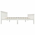 vidaXL Cadre de lit sans matelas blanc bois de pin massif 160x200 cm