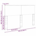 vidaXL Tête de lit Gris Sonoma 140 cm Bois d'ingénierie