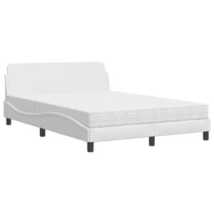vidaXL Lit avec matelas Dover blanc 140x200 cm similicuir