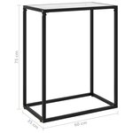 vidaXL Table console Blanc 60x35x75 cm Verre trempé