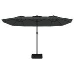 vidaXL Parasol de jardin à double tête avec LED anthracite 449x245 cm