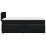 vidaXL Sommier à lattes de lit et matelas Noir 80x200 cm Tissu
