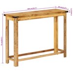 vidaXL Table console 100x30x75 cm bois de manguier solide
