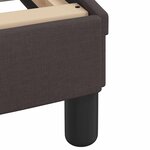 vidaXL Cadre de lit sans matelas Hvar marron foncé 140x200 cm tissu