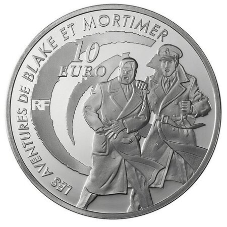 Pièce de monnaie 10 euro France 2010 argent BE – Blake et Mortimer