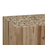 vidaXL Table basse Teck authentique 50 x 50 x 35 cm