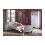 AMORI Armoire 2 portes laqué blanc