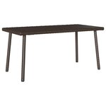 VidaXL Table basse de jardin rectangulaire marron 40x40x37 cm rotin