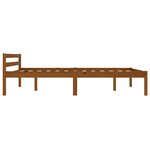 vidaXL Cadre de lit sans matelas marron miel pin massif 120x200 cm