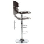vidaXL Tabourets de bar 2 Pièces marron similicuir