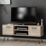 Homemania Meuble TV Almira 120x35x50 cm Bois et noir