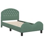 vidaXL Cadre de lit pour enfants avec tête de lit Vert Mer 80 x 160 cm