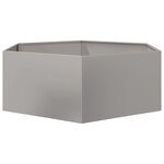 vidaXL Jardinière hexagone 138x120x45 cm acier inoxydable