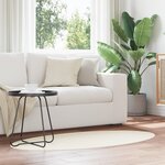 vidaXL Tapis "HUARTE" Crème 80x150 cm Ovale