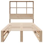 vidaXL Lit bibliothèque sans matelas 90x200 cm bois massif