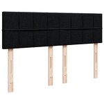 vidaXL Sommier à lattes de lit avec matelas Noir 140x190 cm Tissu