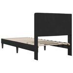 vidaXL Cadre de lit avec tête de lit Noir 80 x 200 cm Velours