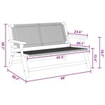vidaXL Mobilier de jardin Gris 122 x 78 x 73cm Bois d'acacia massif