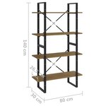 vidaXL Bibliothèque à 4 niveaux 80x30x140 cm bois de pin massif