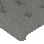 vidaXL Cadre de lit avec tête de lit Gris foncé 90x190 cm Tissu