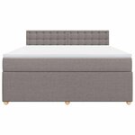 vidaXL Sommier à lattes de lit avec matelas Taupe 180x200 cm Tissu