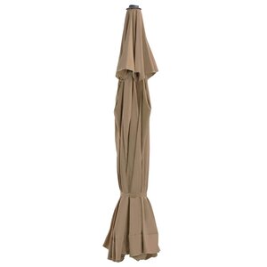 vidaXL Tissu de remplacement pour parasol d'extérieur Taupe 515 cm