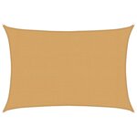 vidaXL Voile d'ombrage 160 g/m² rectangulaire sable 3x5 m PEHD