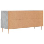 vidaXL Meuble TV gris béton 102x36x50 cm bois d'ingénierie
