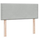 vidaXL Sommier à lattes de lit et matelas et LED gris clair 120x220cm velours