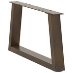 vidaXL Pieds de table basse en forme de V  2 pièces  acier naturel  70 x (30-31 3) cm