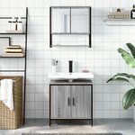 vidaXL Ensemble de meubles de salle de bain 2 Pièces Sonoma gris