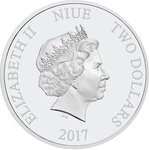 Pièce de monnaie 2 Dollars Niue 2017 1 once argent BE – Luke Skywalker