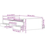 vidaXL Cadre de lit sans matelas Chêne noir 90x190 cm Bois d'ingénierie